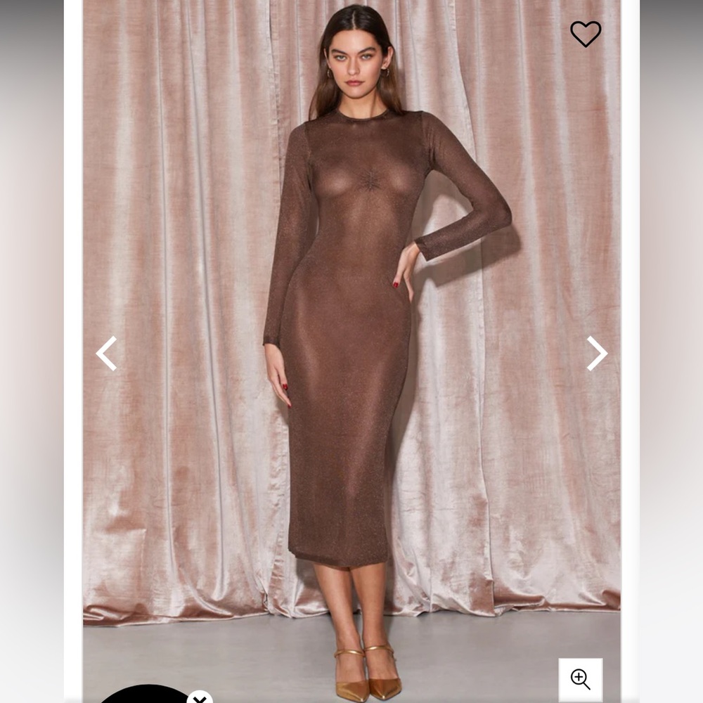 Fleur du Mal Brown Fitted Ruched Dress